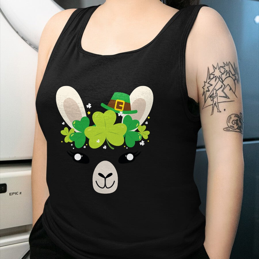 Gift for Mom Shirt, Funny Mom Unisex T-Shirt/Hoodie/Sweatshirt HLT00 - Llama St Patricks Day Shirt Kids Lucky Girl Mom Gift Tee T-Shirt