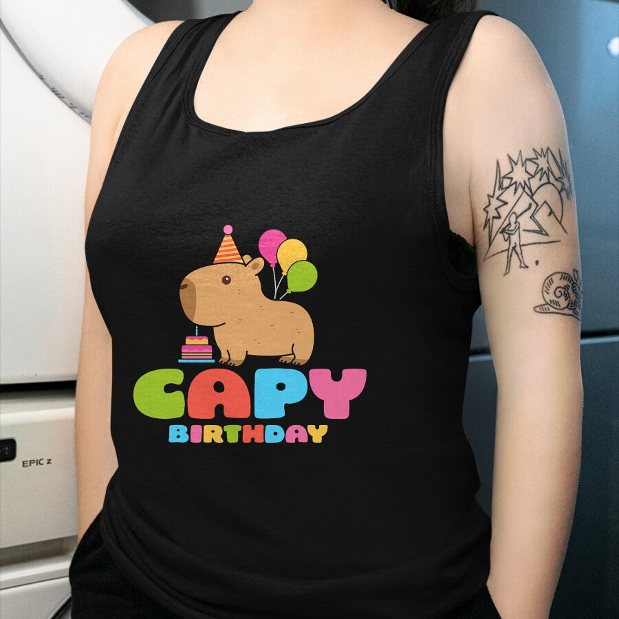 Cute Capybara Shirt, Funny Capybara Unisex T-Shirt/Hoodie/Sweatshirt HLT00 - Capy Birthday Capybara Lover Funny Rodent Animal Bday Party T-Shirt