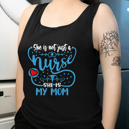 Gift for Mom Shirt, Funny Mom Unisex T-Shirt/Hoodie/Sweatshirt HLT00 - My Mom Is A Nurse Proud Nurse_s Son Daughter RN LPN Family T-Shirt