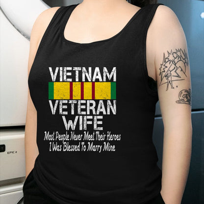 Proud Veteran Shirt, Funny Veteran UnisexT-Shirt/Hoodie/Sweatshirt HLT00 - Vietnam Veteran Wife Military Vet Spouse Retro Look T-Shirt