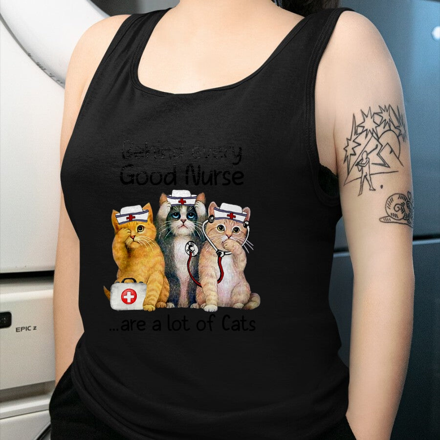 Cat Love Shirt, Funny Cat Lover Gift UnisexT-Shirt/Hoodie/Sweatshirt HLT00 - Gift For Nurses Nursing Who Love Cats Apparel T-Shirt