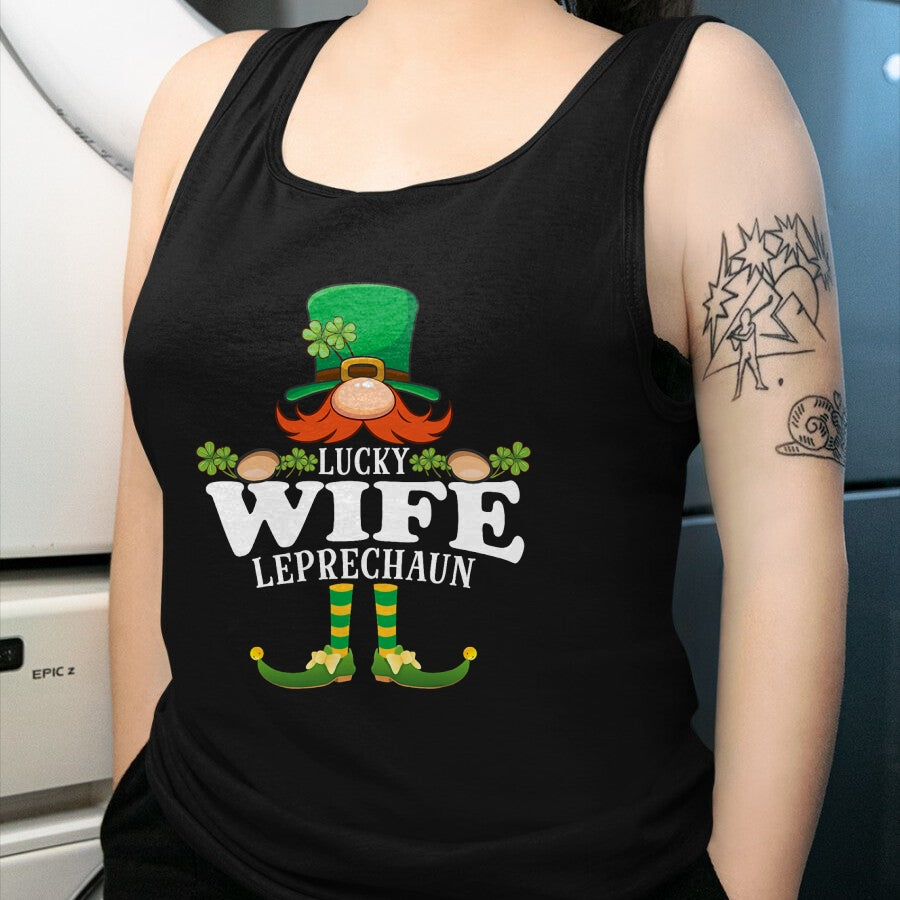 Best Wife Shirt, Wife and Husband Unisex T-Shirt/Hoodie/Sweatshirt HLT00 - Gift for wife T shirt, lucky wife   Lucky Wife Leprechaun Funny St. Patricks Day T-Shirt