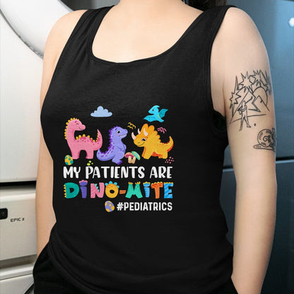 Funny Nurse Shirt, Nurse Unisex T-Shirt/Hoodie/Sweatshirt HLT00 - Pediatric Nurse PEDS Nursing Appreciation Pediatric Dinosaur T-Shirt
