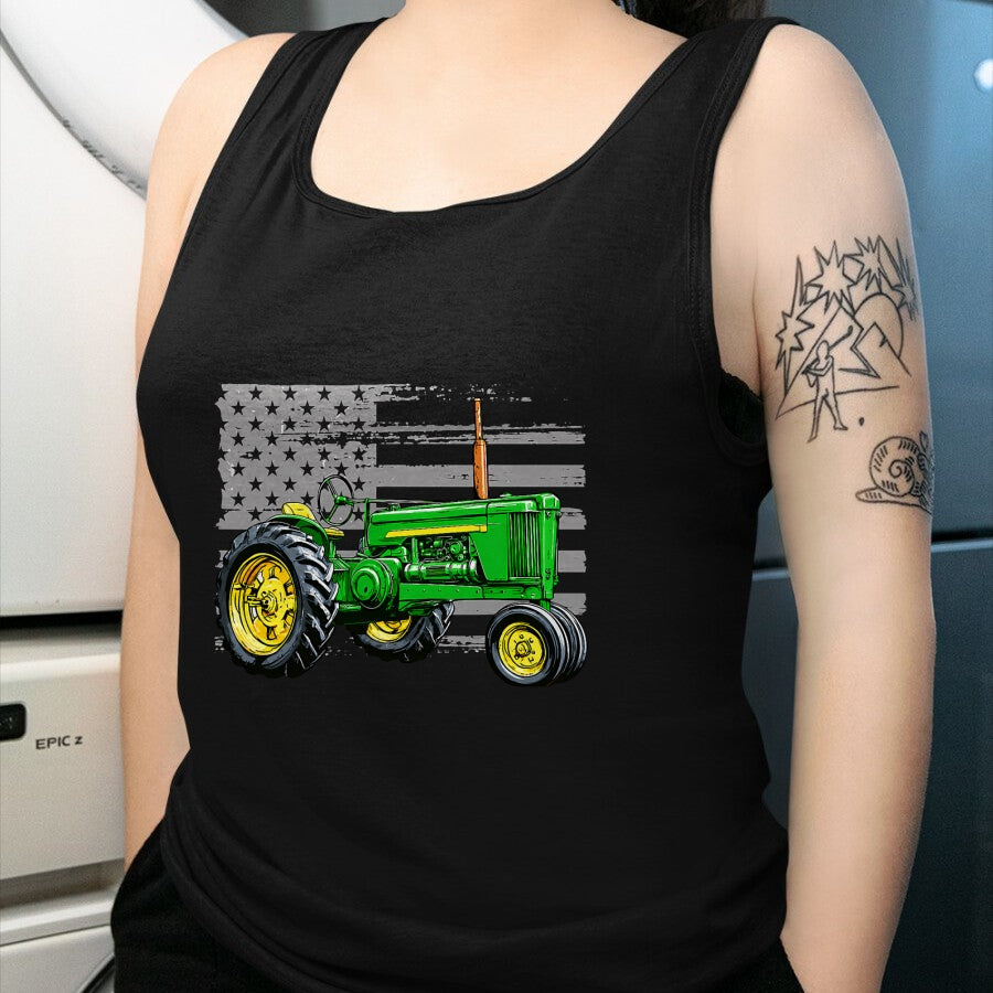 Best Farmer Life Shirt, Funny Farmer UnisexT-Shirt/Hoodie/Sweatshirt HLT00 - Patriotic Farm Tractor America US Flag American Farmer T-Shirt