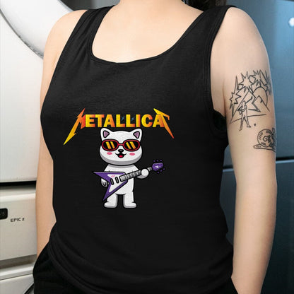 Guitar Lover Shirt, Funny Guitar UnisexT-Shirt/Hoodie/Sweatshirt HLT00 - Metallicat- Funny Cat Rock Cat Playing Guitar T-Shirt for Men Women Girls Kids