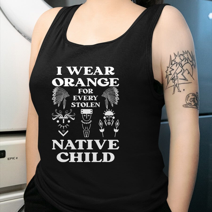 Native American T-Shirts, Vintage Native American Unisex T-Shirt/Hoodie/Sweatshirt HLT00 - I Wear Orange For Every American Native Child Indian Pride (3)