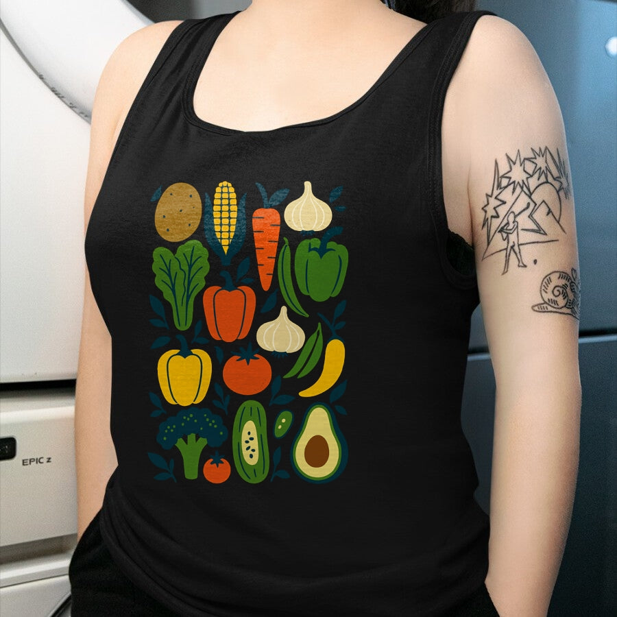Best Farmer Life Shirt, Funny Farmer UnisexT-Shirt/Hoodie/Sweatshirt HLT00 - Retro Vegetable Garden Pattern Veggie Farmer Market Vegan Long Sleeve T-Shirt