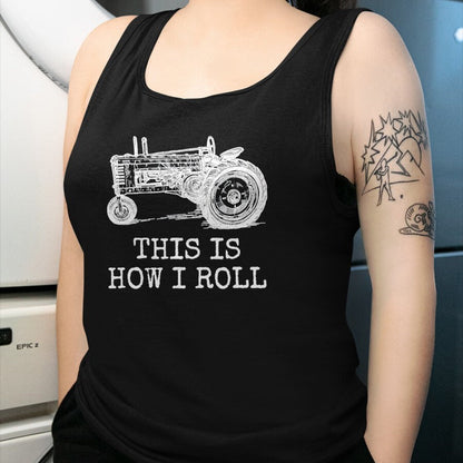 Best Farmer Life Shirt, Funny Farmer UnisexT-Shirt/Hoodie/Sweatshirt HLT00 - Farming This is How I Roll Tractor Farmer T-Shirt, Men, Black, 3X-Large
