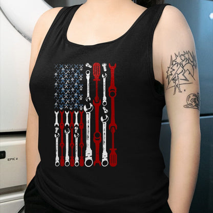 Best Mechanic Life Shirt, Funny Mechanic UnisexT-Shirt/Hoodie/Sweatshirt HLT00 - American Flag Mechanic Shirts Patriotic Mechanic USA Flag T-Shirt for Women Kids Men