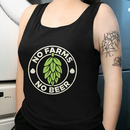 Best Farmer Life Shirt, Funny Farmer UnisexT-Shirt/Hoodie/Sweatshirt HLT00 - No Farms No Beer Hops Craft Beer Farming Brewer Farmer Gift T-Shirt