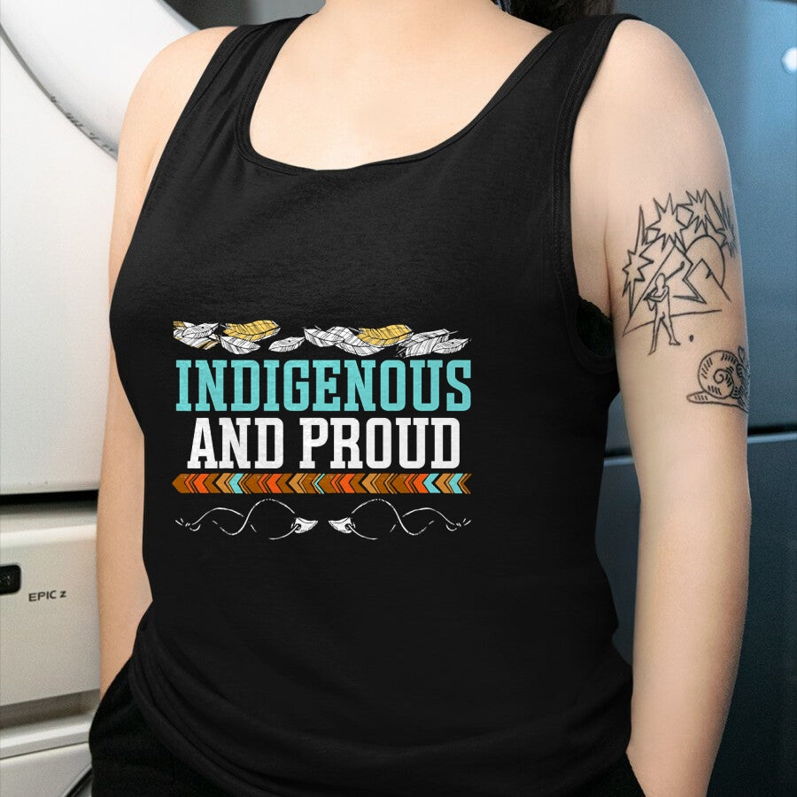 Native American T-Shirts, Vintage Native American Unisex T-Shirt/Hoodie/Sweatshirt HLT00 - Indigenous And Proud Native American Native Pride