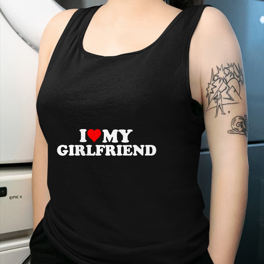 Best Wife Shirt, Wife and Husband Unisex T-Shirt/Hoodie/Sweatshirt HLT00 - I Love My Hot Girlfriend I Heart My Hot Girlfriend GF T-Shirt (1)
