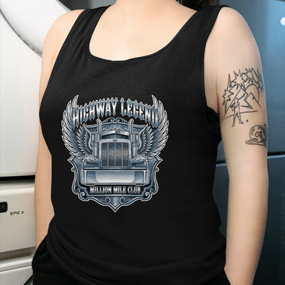 Best Truck Driver Life Shirt, Funny Trucker UnisexT-Shirt/Hoodie/Sweatshirt HLT00 - Million Mile Club Highway Legend Semi Truck Driver Trucker T-Shirt