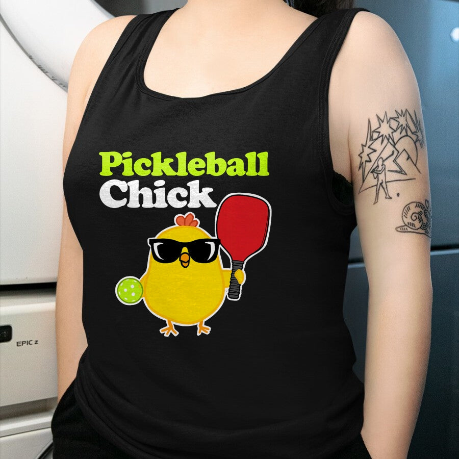 Funny Pickleball Shirt, Pickleball Lover Unisex T-Shirt/Hoodie/Sweatshirt HLT00 - Pickleball Chick T-Shirt