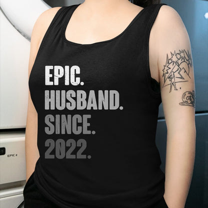 Best Wife Shirt, Wife and Husband Unisex T-Shirt/Hoodie/Sweatshirt HLT00 - 2nd Year Wedding Anniversary Best Epic Husband Since 2022 T-Shirt