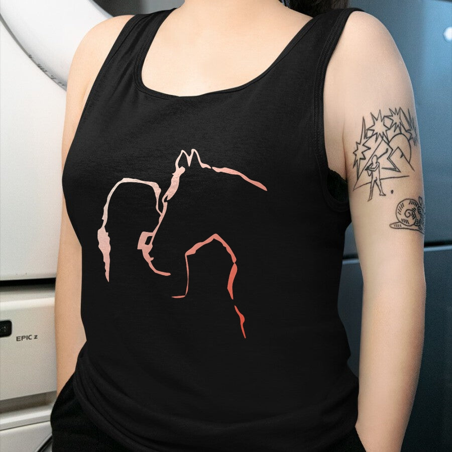 Best Horse Lover Shirt , Funny Horse UnisexT-Shirt/Hoodie/Sweatshirt HLT00 - Horse Kiss Horse Motif Girl Kisses Horse Silhouette Horse T-Shirt