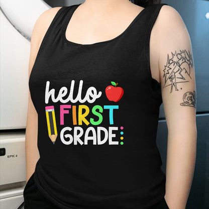 Best Student Shirt, Funny Back To School UnisexT-Shirt/Hoodie/Sweatshirt HLT00 - Hello First Grade Team 1st Grade Back to School Teacher Kids T-Shirt