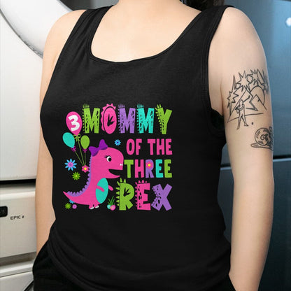 Best Dinosaur Lover Shirt, Funny Dinosaur UnisexT-Shirt/Hoodie/Sweatshirt HLT00 - Mommy of The Three Rex Dinosaur T-Rex 3rd Birthday Boy T-Shirt