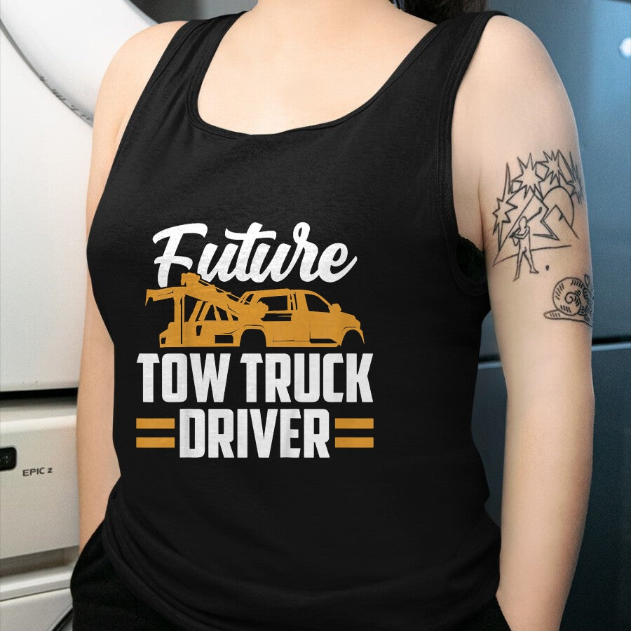 Best Truck Driver Life Shirt, Funny Trucker UnisexT-Shirt/Hoodie/Sweatshirt HLT00 - Kids Future Tow Truck Driver T-Shirt