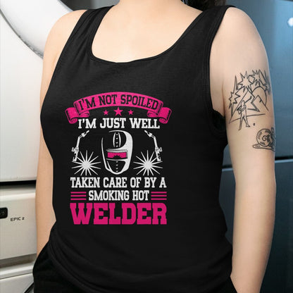 Best Wife Shirt, Wife and Husband Unisex T-Shirt/Hoodie/Sweatshirt HLT00 - I'm Not Spoiled Welder Girlfriend Wife Welding T-Shirt