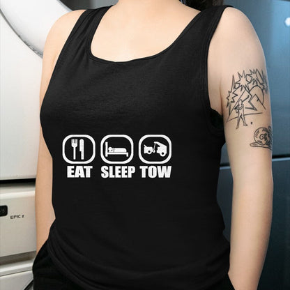 Best Truck Driver Life Shirt, Funny Trucker UnisexT-Shirt/Hoodie/Sweatshirt HLT00 - Eat Sleep Tow Tow Truck Driver Funny Towing Wrecker T-Shirt
