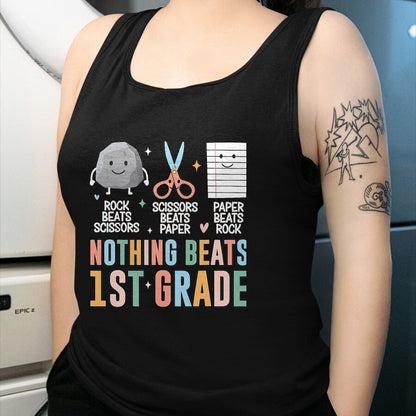 Best Student Shirt, Funny Back To School UnisexT-Shirt/Hoodie/Sweatshirt HLT00 - Nothing Beats 1st Grade Funny Back to School Kids Teachers T-Shirt, Men, Black, 3X-Large