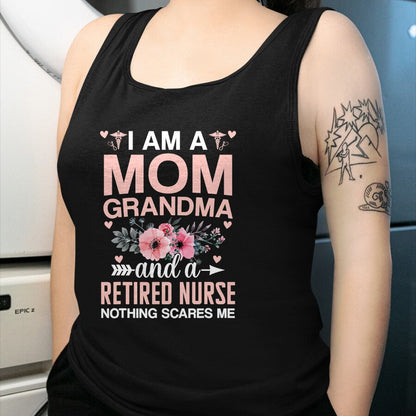 Funny Nurse Shirt, Nurse Unisex T-Shirt/Hoodie/Sweatshirt HLT00 - I'm Nurse Mom Nothing Scares Me RN Mother's Day Nursing Life T-Shirt