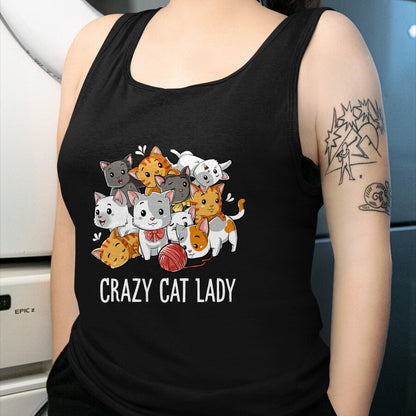 Cat Love Shirt, Funny Cat Lover Gift UnisexT-Shirt/Hoodie/Sweatshirt HLT00 - Crazy Cat Lady Funny Girls Women Kitty Kitten Animal Lover T-Shirt Small