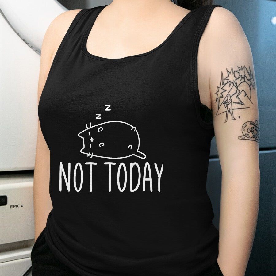 Cat Love Shirt, Funny Cat Lover Gift UnisexT-Shirt/Hoodie/Sweatshirt HLT00 - Not Today Crazy Cat T-Shirts Graphic Cute Funny T-Shirt, Men, Black, 4X-Large