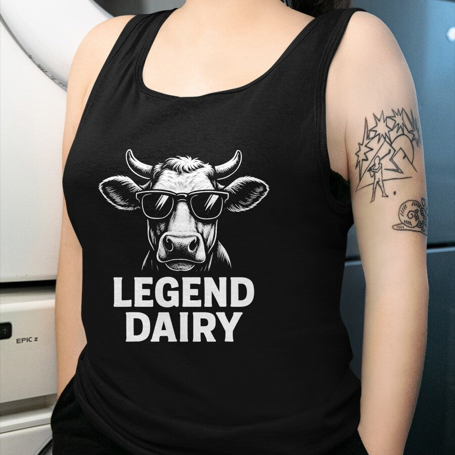 Best Farmer Life Shirt, Funny Farmer UnisexT-Shirt/Hoodie/Sweatshirt HLT00 - Legend Dairy Cool Cow Sunglasses Funny Farming Cow Pun T-Shirt