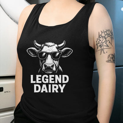 Best Farmer Life Shirt, Funny Farmer UnisexT-Shirt/Hoodie/Sweatshirt HLT00 - Legend Dairy Cool Cow Sunglasses Funny Farming Cow Pun T-Shirt