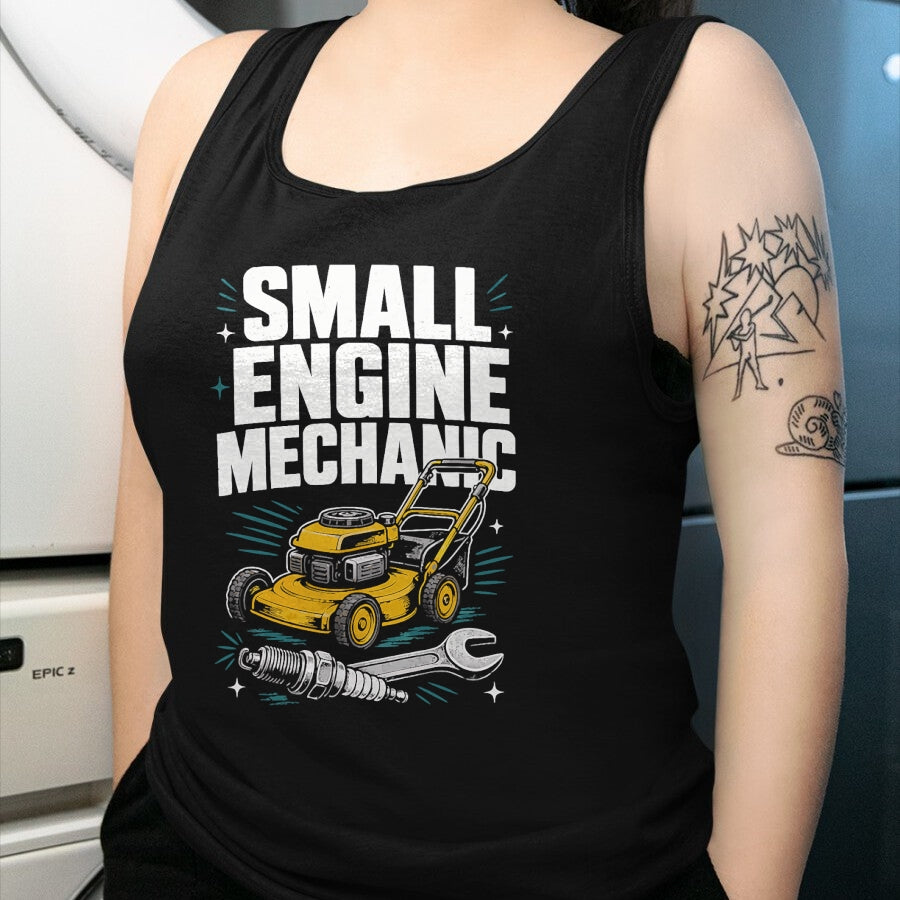 Best Mechanic Life Shirt, Funny Mechanic UnisexT-Shirt/Hoodie/Sweatshirt HLT00 - Small Engine Mechanic Lawn Mower Repair T-Shirt