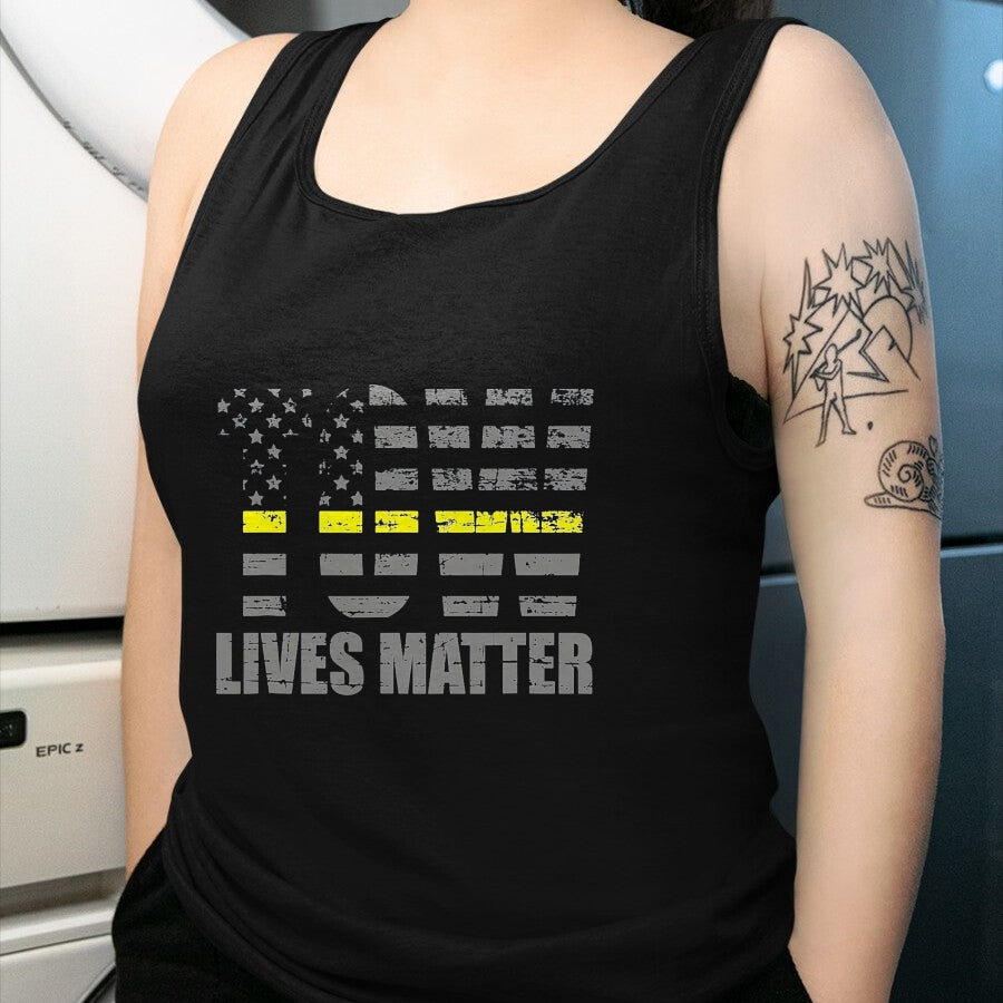 Best Truck Driver Life Shirt, Funny Trucker UnisexT-Shirt/Hoodie/Sweatshirt HLT00 - Tow Lives Matter Thin Yellow Line Tow Truck Driver Shirt T-Shirt, Men, Black, X-Large