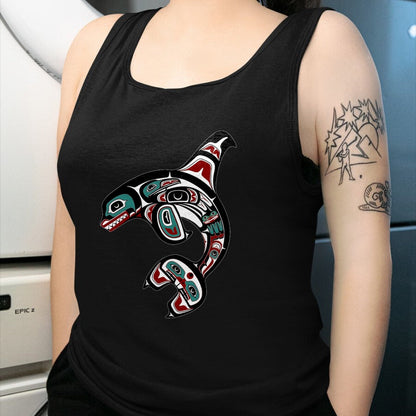 Native American T-Shirts, Vintage Native American Unisex T-Shirt/Hoodie/Sweatshirt HLT00 - Orca Killer Whale Pacific Northwest Alaska Native American