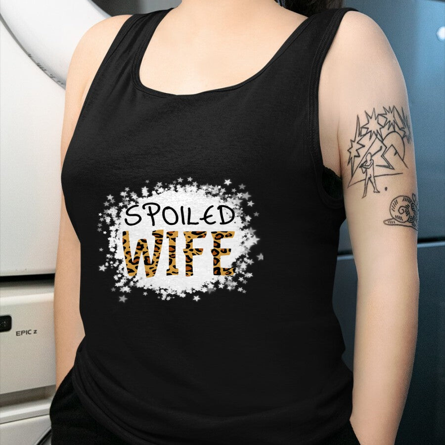 Best Wife Shirt, Wife and Husband Unisex T-Shirt/Hoodie/Sweatshirt HLT00 - Gift for wife T shirt, spoiled wife   Spoiled Wife Leopard Cheetah Mother Mama Mom Fiance T-Shirt