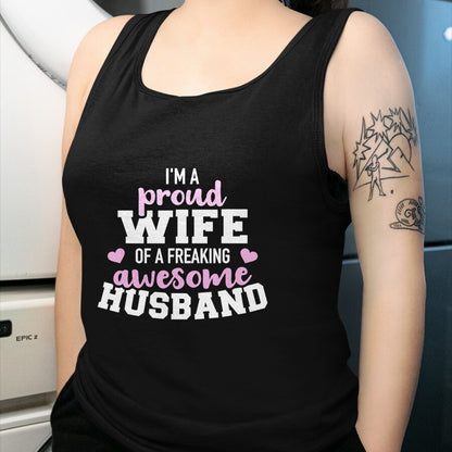 Best Wife Shirt, Wife and Husband Unisex T-Shirt/Hoodie/Sweatshirt HLT00 - Gift for wife T shirt, lucky wife   Proud wife husband wedding anniversary T-Shirt