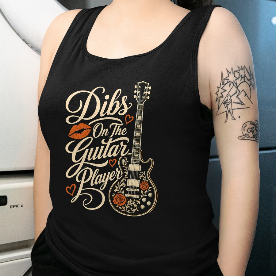 Guitar Lover Shirt, Funny Guitar UnisexT-Shirt/Hoodie/Sweatshirt HLT00 - Guitar Dibs On The Guitar Player Vintage Guitarist Gift T-Shirt