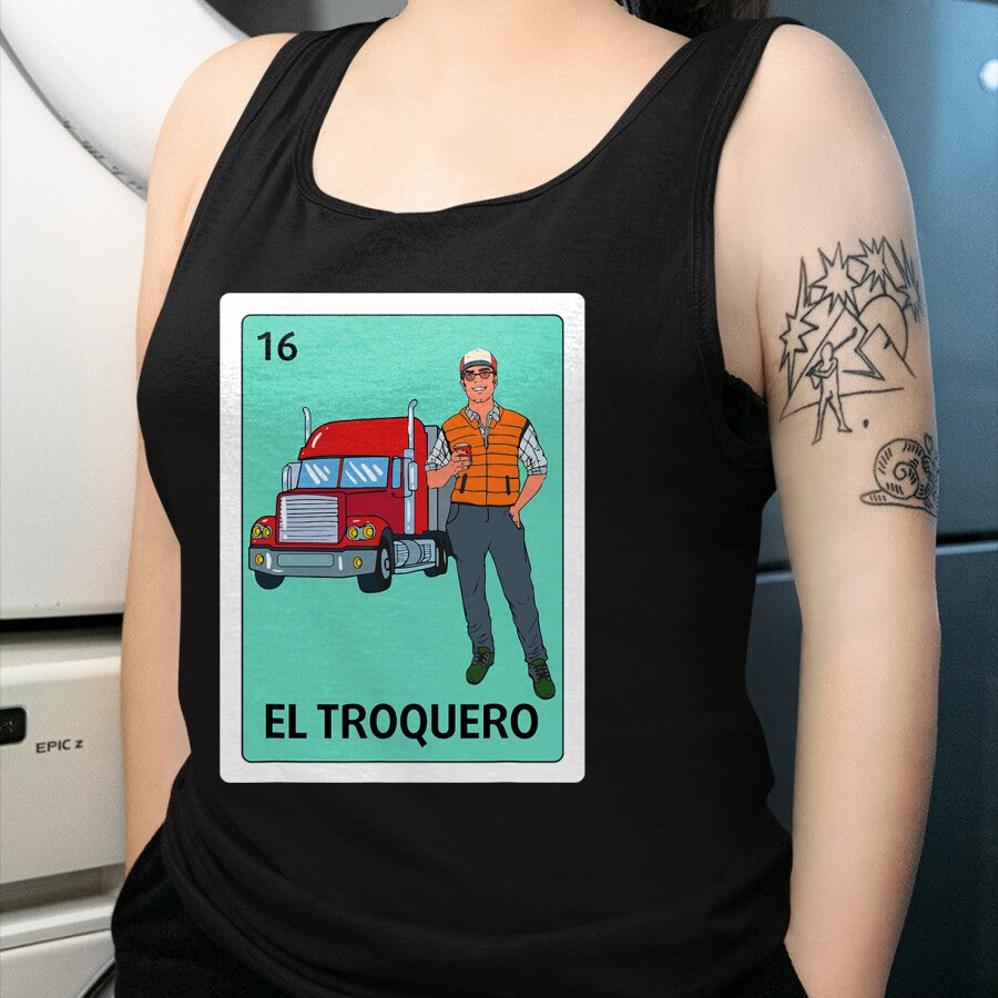 Best Truck Driver Life Shirt, Funny Trucker UnisexT-Shirt/Hoodie/Sweatshirt HLT00 - Truck Driver Spanish Mexican El Troquero Bingo Card Game T-Shirt