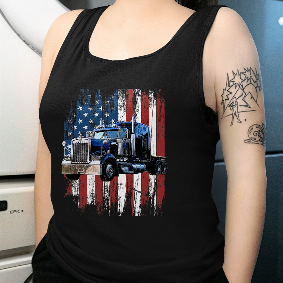 Best Truck Driver Life Shirt, Funny Trucker UnisexT-Shirt/Hoodie/Sweatshirt HLT00 - Trucker American Flag Truck Driver Truck Driver Gift T-Shirt