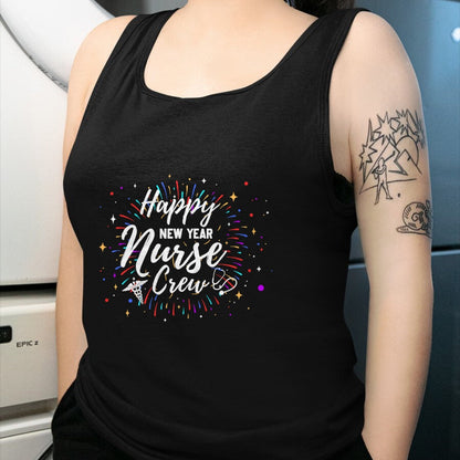 Funny Nurse Shirt, Nurse Unisex T-Shirt/Hoodie/Sweatshirt HLT00 - Happy New Year Nurse Crew Funny New Year For Nurse T-Shirt