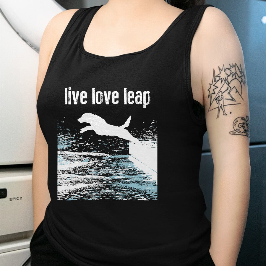 Dog Love Shirt, Dog Lover Gift T-Shirt/Hoodie/Sweatshirt HLT00 - Live Love Leap - Canine Agility - Dog Sports - Dock Diving T-Shirt