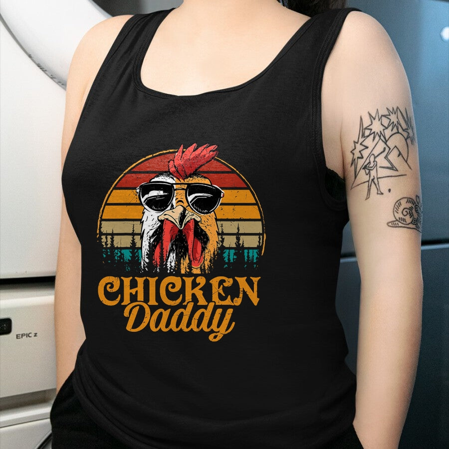 Best Farmer Life Shirt, Funny Farmer UnisexT-Shirt/Hoodie/Sweatshirt HLT00 - Chicken Daddy Vintage Poultry Farmer Funny Fathers Day Mens T-Shirt