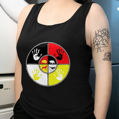 Native American T-Shirts, Vintage Native American Unisex T-Shirt/Hoodie/Sweatshirt HLT00 - Native Americans - Medicine Wheel - MMIW