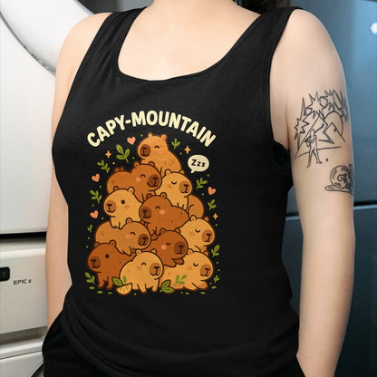 Cute Capybara Shirt, Funny Capybara Unisex T-Shirt/Hoodie/Sweatshirt HLT00 - Capybara T-Shirt Capy-Mountain Cute Design Capybara Shirt T-Shirt
