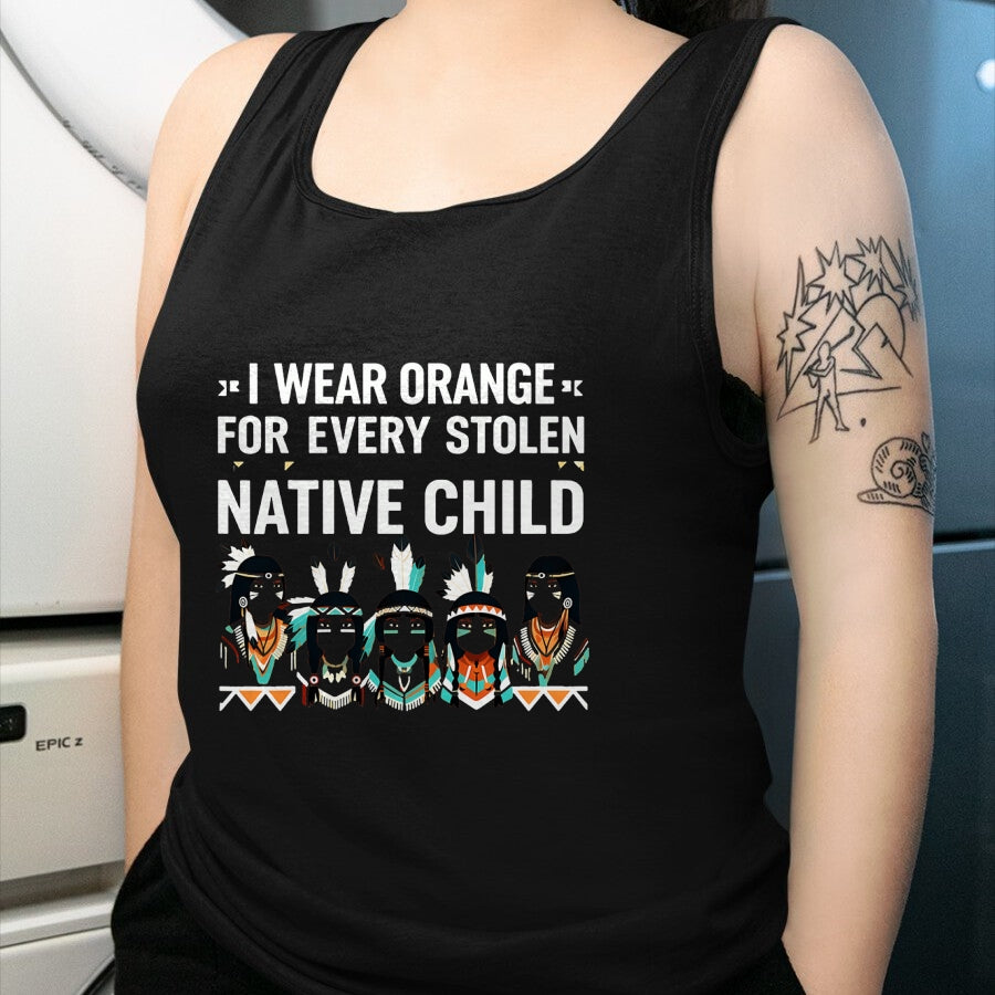 Native American T-Shirts, Vintage Native American Unisex T-Shirt/Hoodie/Sweatshirt HLT00 - I Wear Orange For Every American Native Child Indian Pride (2)