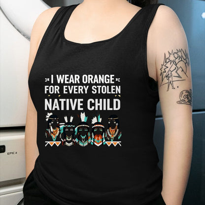 Native American T-Shirts, Vintage Native American Unisex T-Shirt/Hoodie/Sweatshirt HLT00 - I Wear Orange For Every American Native Child Indian Pride (2)