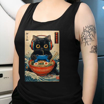 Cat Love Shirt, Funny Cat Lover Gift UnisexT-Shirt/Hoodie/Sweatshirt HLT00 - Cat Ramen Japanese Funny Graphic Tees Kawaii Cat Anime Gifts T-Shirt