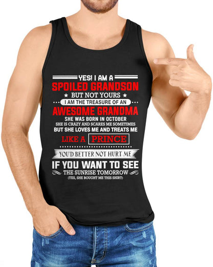 OCTOBER - SPOILED GRANDSON BUT NOT YOURS – PROUD TREASURE OF AN AWESOME GRANDMA - FROM GRANDMA - TLEE10 (SKU2604-186-10)