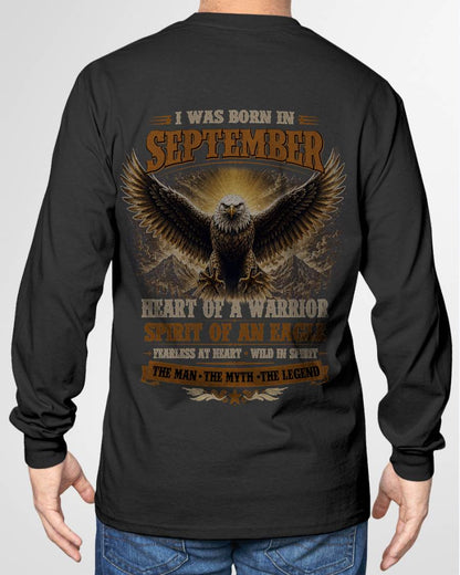 SEPTEMBER BORN WARRIOR EAGLE SHIRT DESIGN - FOR MAN - TLEE09 (SKU2605-225-09)