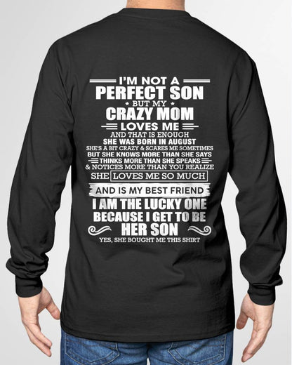 AUGUST MOM - SHE MAY BE CRAZY BUT SHE LOVES ME UNCONDITIONALLY - FROM MOM - TLEE08 (SKU2604-84-08)